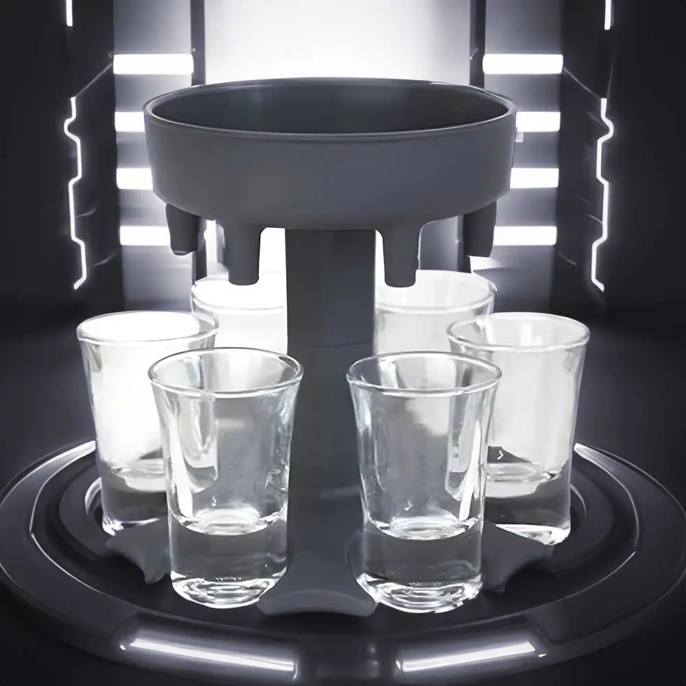 6er Shot Verteiler, Shotdispenser, Schnapsglas Spender, Shotglas Halter zum Tragen