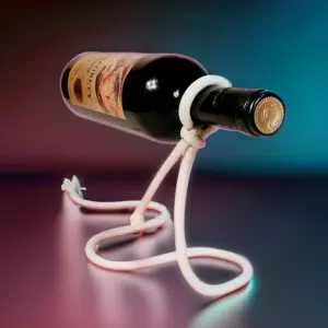 Seil Weinhalter, Flaschenhalter mit Magischer Illusion, dekorative Präsentation Weinflasche